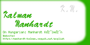 kalman manhardt business card